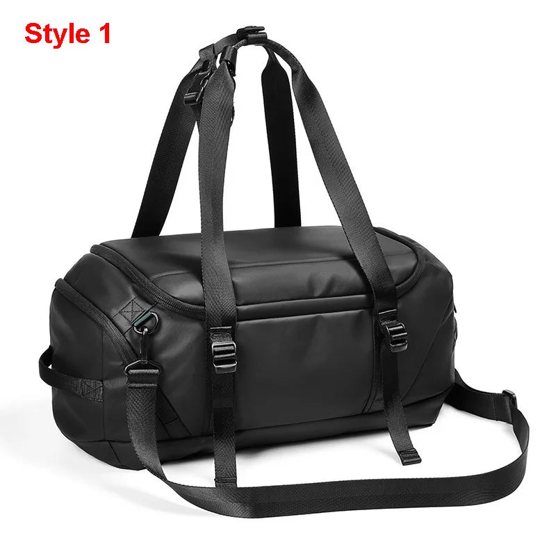 Convertible Gym Duffel Backpack with Shoe Compartment